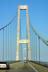 Fototapeta na wymiar Great Belt Bridge pylon Dania