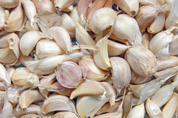 Colseup of Dry Garlic Pattern using as Background