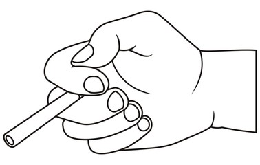 hand with a cigarette