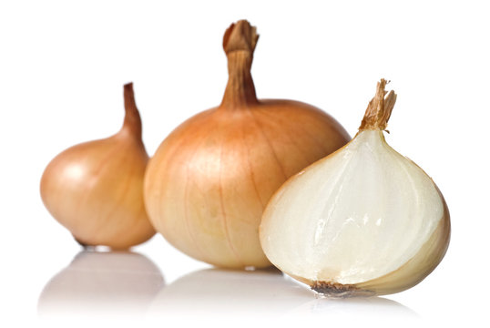 onion isolated on white