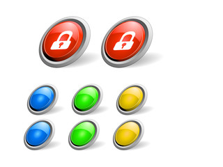 Buttons for web. Vector.