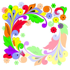 Fototapeta na wymiar Bright colored floral background