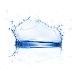 Water splash isolated on white background