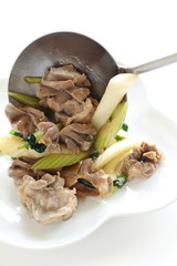 The cooking of chinese stir fried