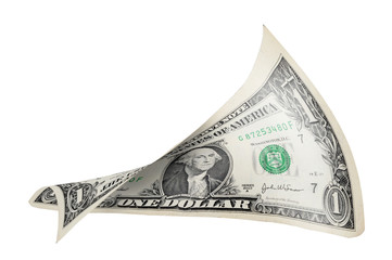 Money stretched and twisted.