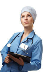 medical doctor with folder