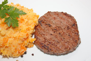 steack haché purée