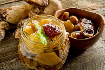 preserved edible mushroom - funghi sott'olio