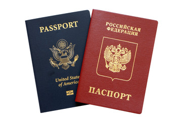 Russian and American passports