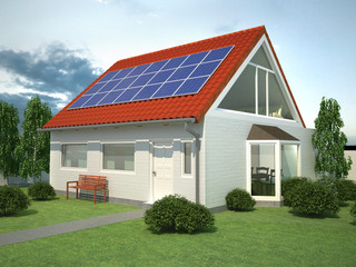 Fototapeta na wymiar Solar House