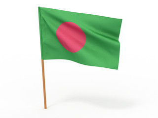 flag fluttering in the wind. Bangladesh
