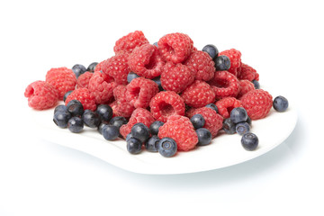 fresh berries on the plate