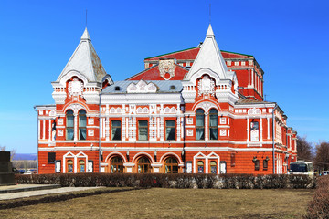 Drama Theater in Samara, Russia - obrazy, fototapety, plakaty