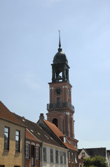 Fototapeta na wymiar Remonstrantenkirche in Friedrichstadt