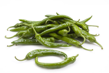 fresh green chillies