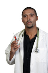 Doctor Holding Syringe