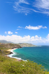 Majestic coastline of Saint Kitts