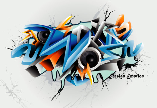 vector graffiti illustration