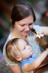 Mother and daughter portrait