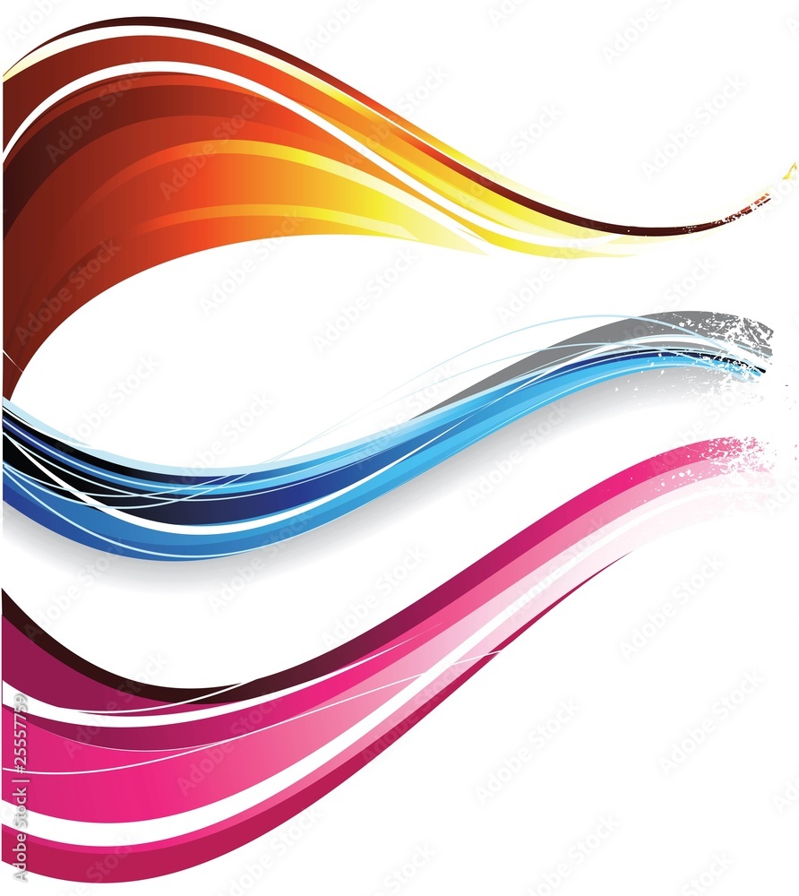 Wall mural abstract creative wave colorful background