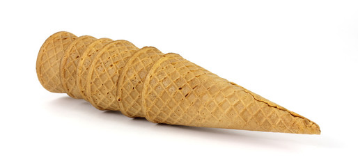 Several sugar cones for ice cream