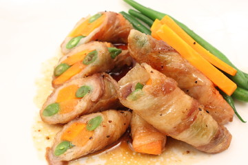 豚肉　肉巻き　照焼き