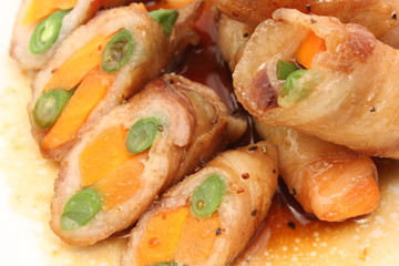 豚肉の野菜包み焼き