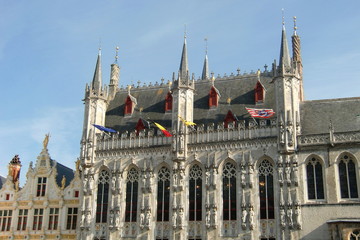 Fototapeta na wymiar Ratusz w Brugii - Belgia