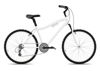 Bicycle on a white background. Vector.