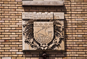 Blason et devise de la ville de Paris - France