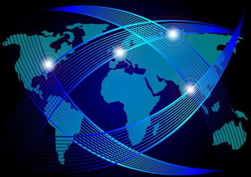 Background - Fibers and World Map
