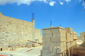 Fototapeta premium Hausbau