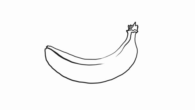 Drawing of a banana, HD