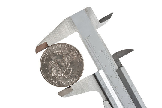 caliper with dollar - calibro e dollaro