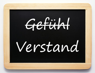 Gefühl / Verstand - Konzept Schild