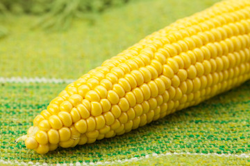 Corn lying on the mat