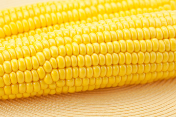 Corn lying on the mat