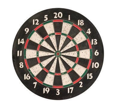 Dartboard Isolated, Clipping Path.