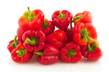 Lots of red paprikas