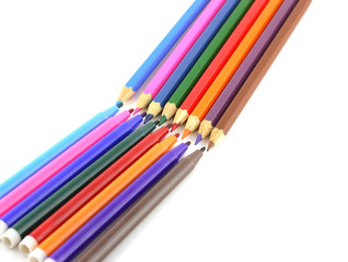 Fototapeta premium Color pencils and felt-tip pen