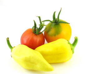 Tomatoes and peppers