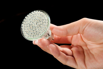 led lightbulb in hand