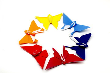origami butterfly circle