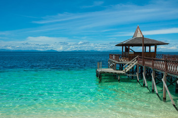 Pier at tropical island