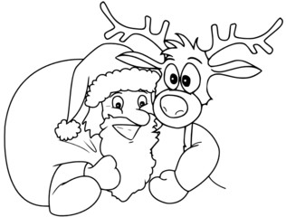 Weihnachtsmann und Rudolph
