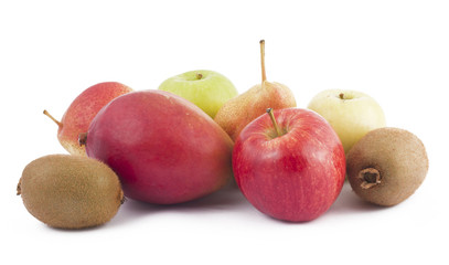 Freshness fruits on white background