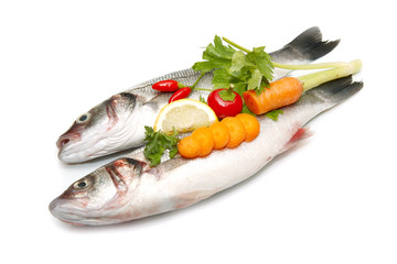 branzini con verdure