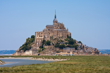 Saint Mont Michel, medieval abbey in France