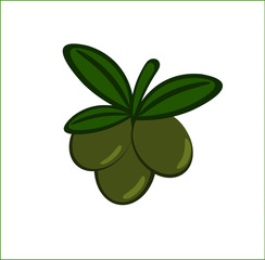 Green olives vector