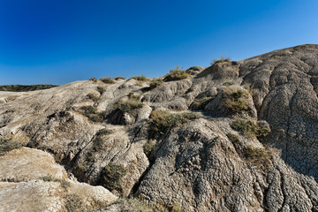 Muddy volcanoes soil
